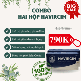 Combo 2 Hộp Sản phẩm hỗ trợ sức khỏe Havircin